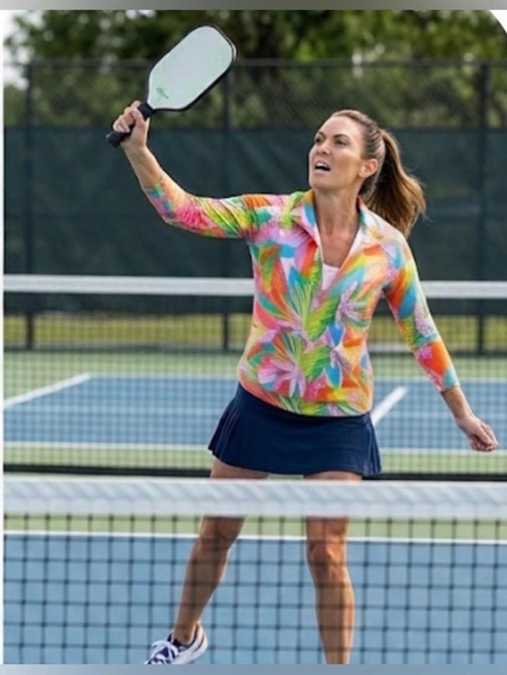 Mary Square half-zip top,  Hamptons Top or the Hamptons Get Tropical NWT Small - Picture 3 of 9